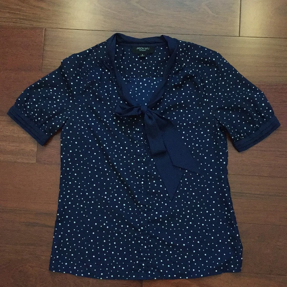 Jason Wu for Target Blue Polka Dot Blouse